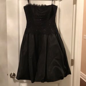 Tadashi black strapless dress